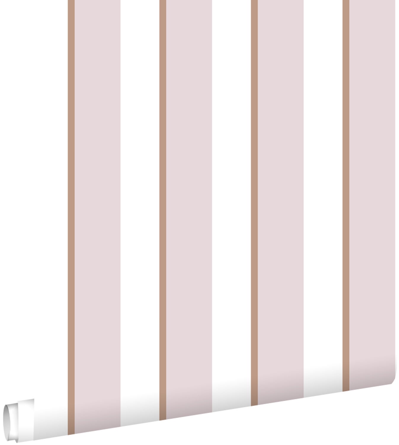 Tapeta paski liliowo fioletowymIbiałym - 50 x 900 cm - ESTAHOME