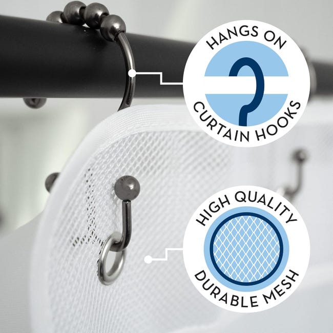 Accueil salle de bain rangement sac suspendu 7 compartiments pour la salle de bain articles de toilette rangement sac (blanc 2 pièces) | Leroy Merlin Accueil salle de bain rangement sac suspendu 7 compartiments pour la salle de bain articles de toilette rangement sac (blanc 2 pièces) | Leroy Merlin