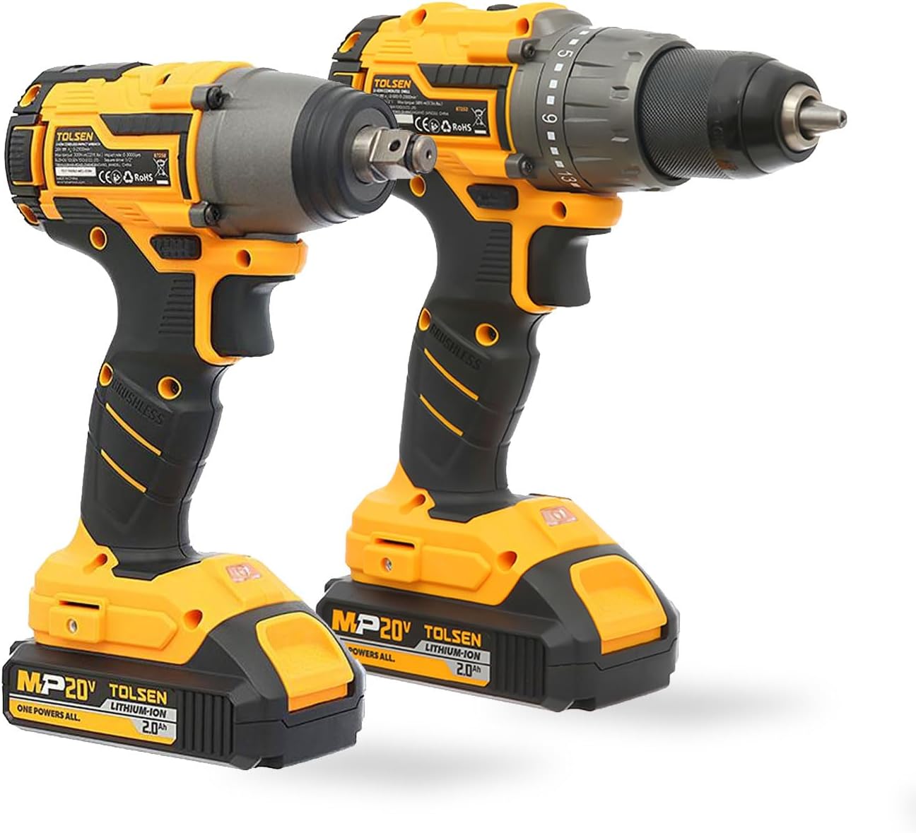 Kit Perceuse 50Nm Perceuse-Visseuse Sans Fil Dong Cheng 18V - 50Nm, 2 Batteries 2Ah, Kit 19 Pièces Mandrin 13mm 2 Vitesses