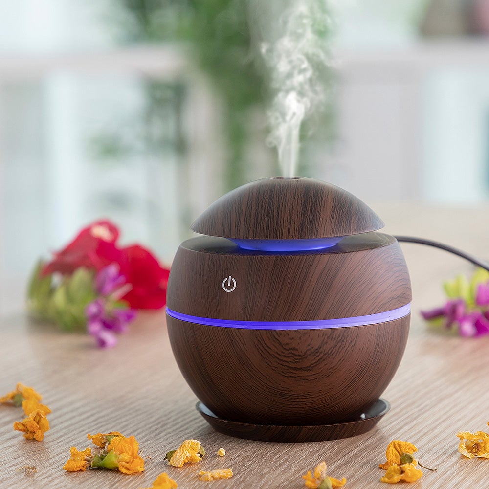 Mini Humidificador Difusor de Aromas Dark Walnut InnovaGoods - 6