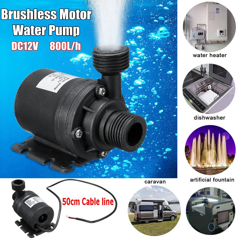 Pompe à eau solaire en silicium monocristallin 50 W, fonctionnement continu, faible bruit, sans balais CC, avec buse de 4 minutes - 6