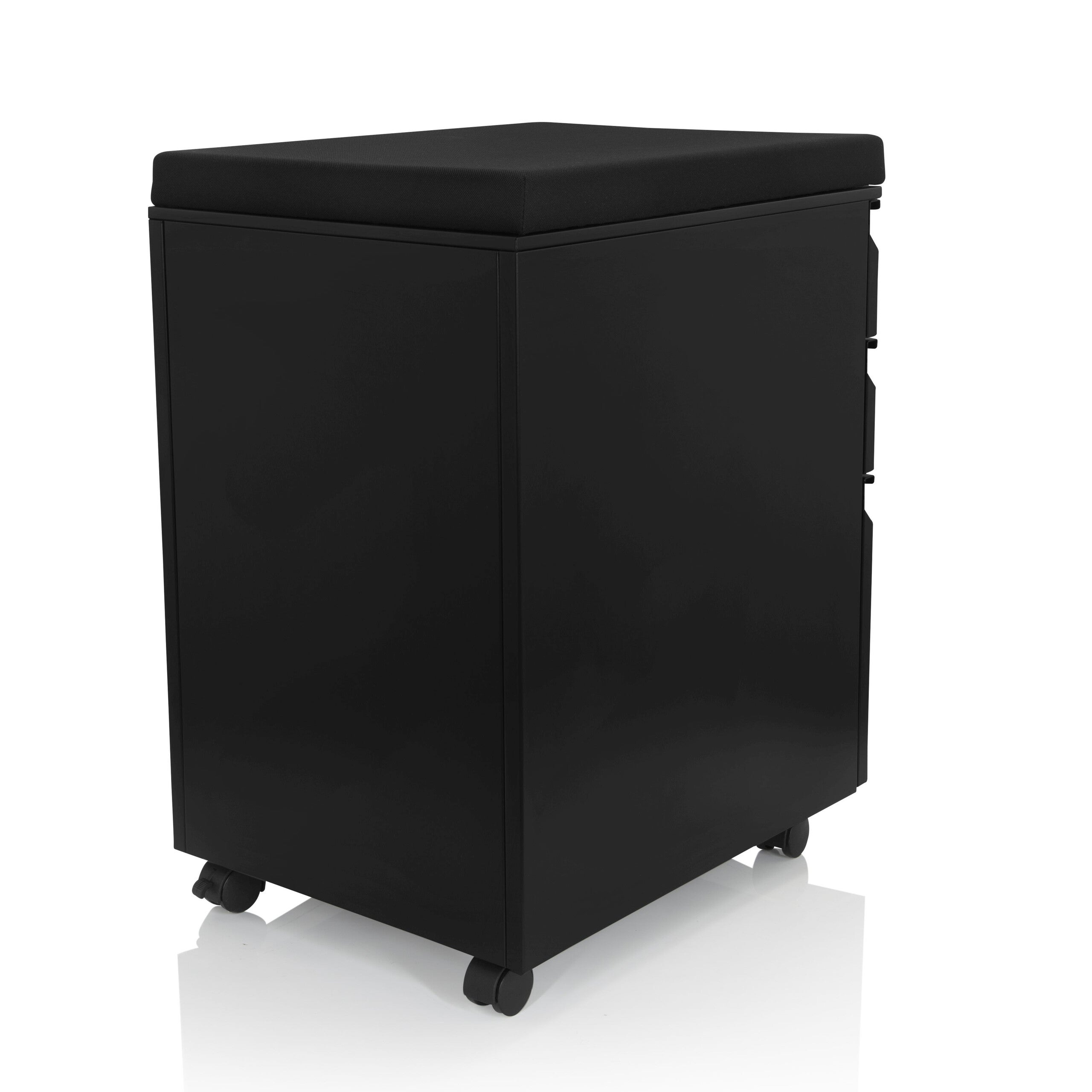 Cassettiera su ruote COLOR OS Acciaio nero incl. cuscino di seduta nero hjh OFFICE - 7