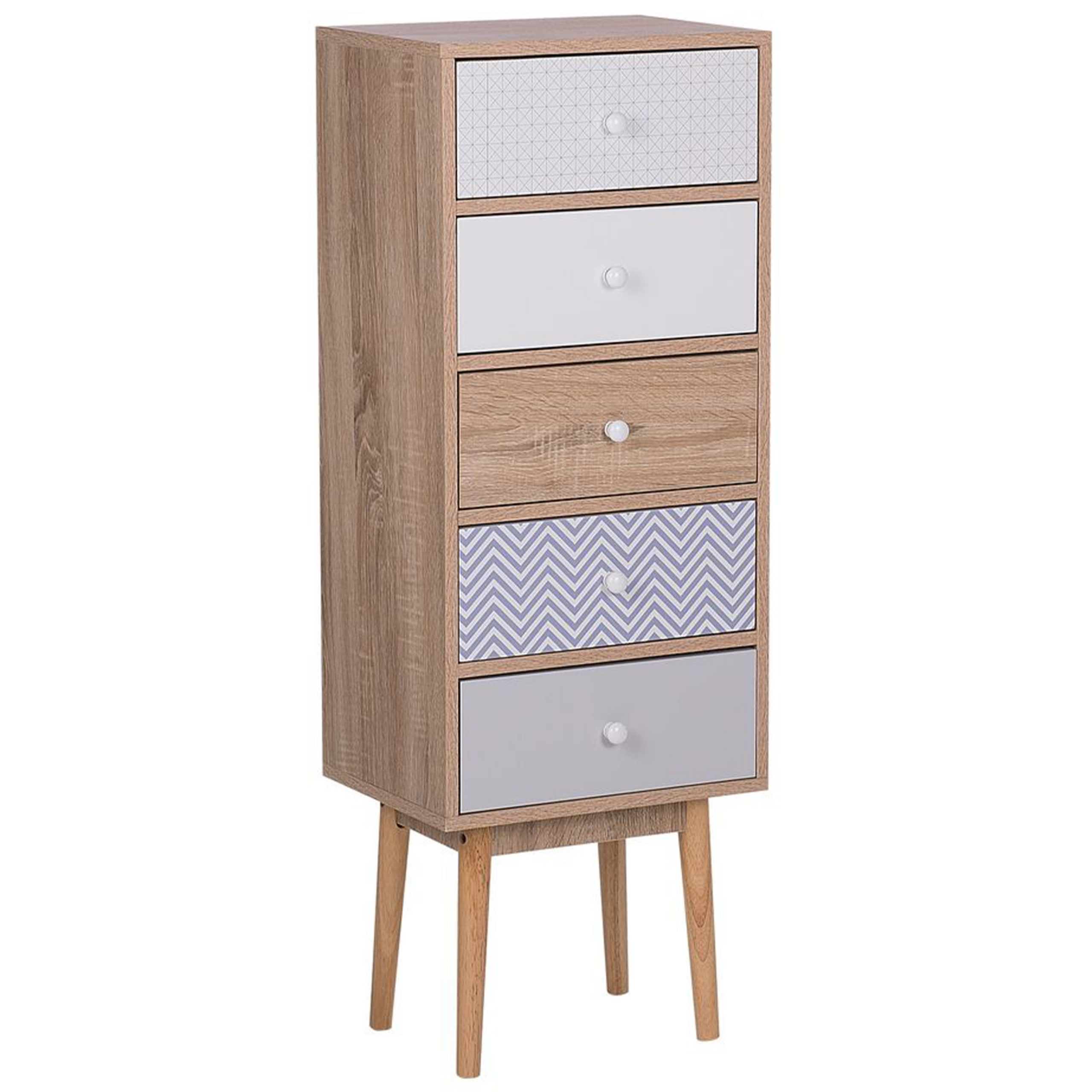 Comodă cu 5 sertare FOLEY Multicolor