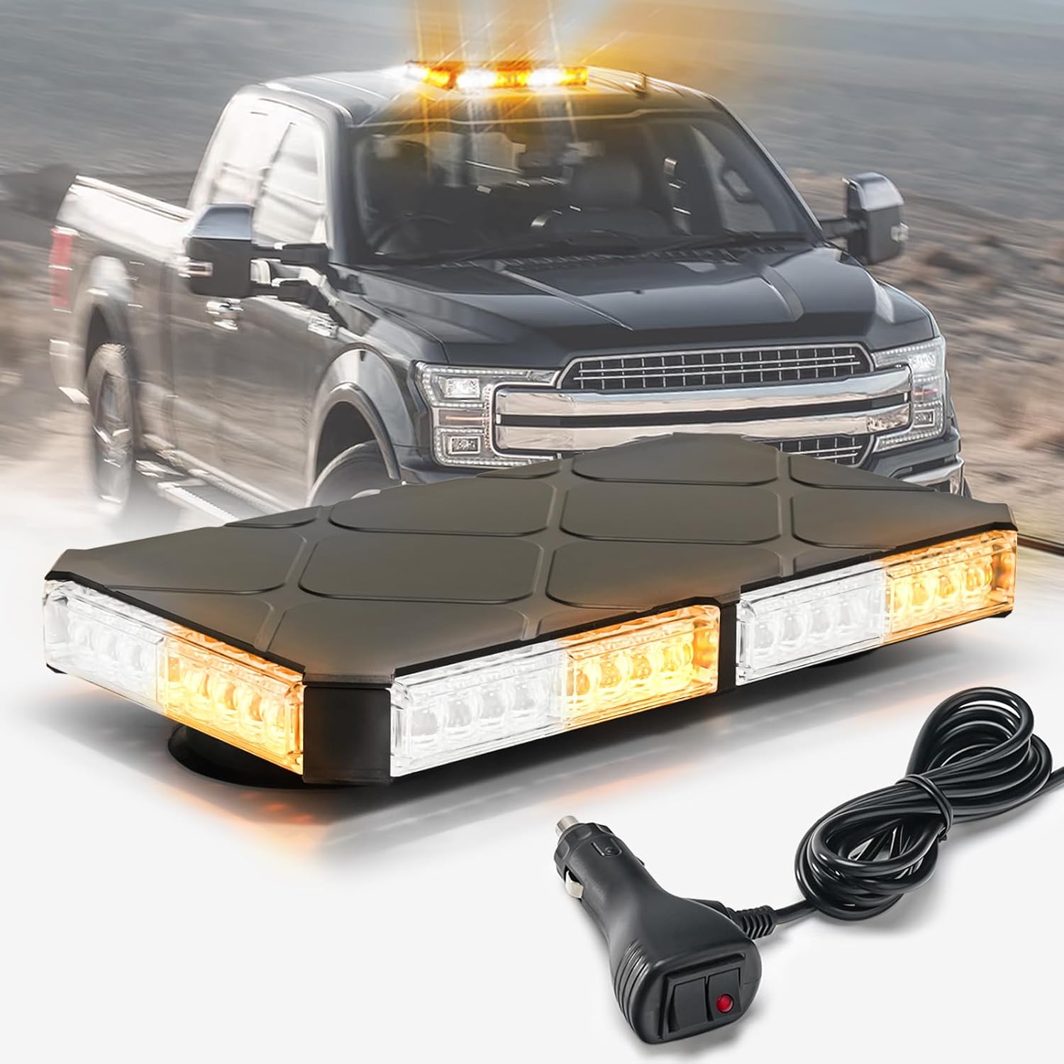 Feu Stroboscopique Solaire RGB – 8 Couleurs – Télécommande – étanche – Sans Perçage – Pour Voiture, Moto, Camion