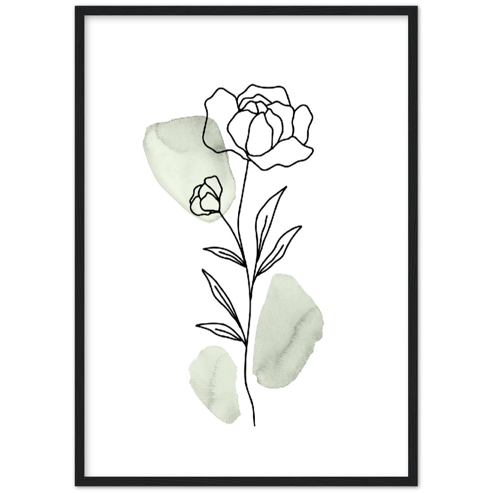 Lámina decorativa para enmarcar BOTANICA VERDE IV 40x50 cm | Leroy Merlin