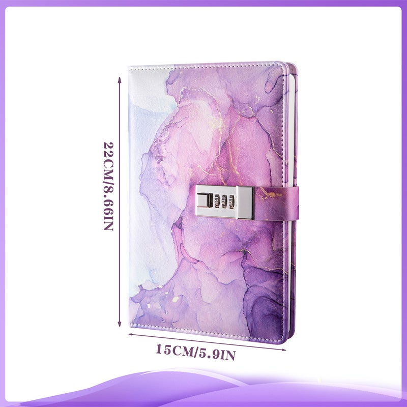 Diario Con Lucchetto A Cuore - 192 Pagine, Chiave Inclusa, Taccuino Segreto Per Ragazze, Design Rosa Arcobaleno - Foto 3