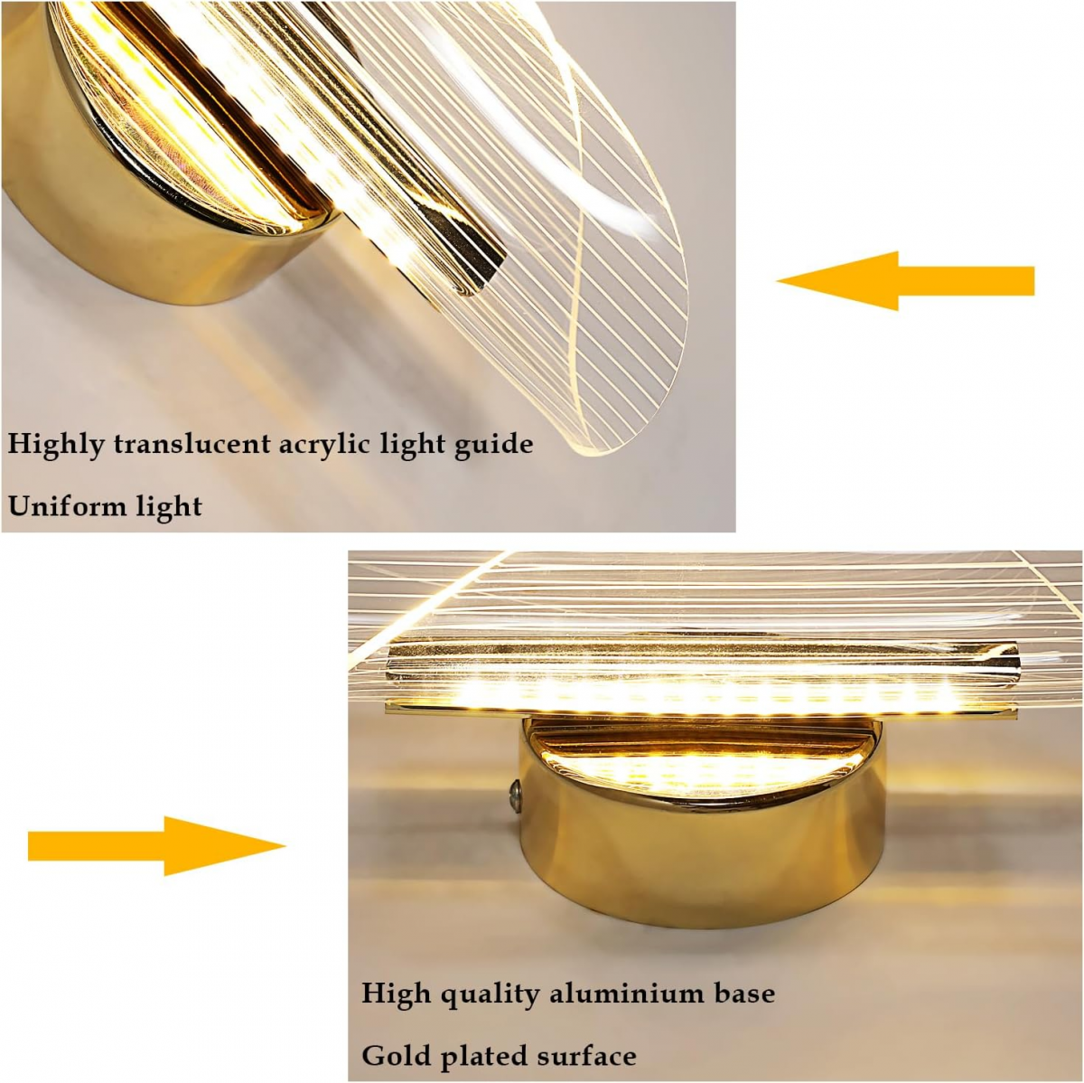 Aplique de Parede Interior LED Lâmpada de Parede Moderna Tricolor de ...