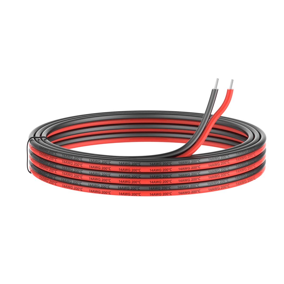 Cavo Elettrico In Rame Senza Ossigeno 2 Pin (Rosso/Nero) - Sezioni Da 0.5 A 2.5 Mm², 300V - Per LED, Audio, Altavoci E Fai Da Te - 3