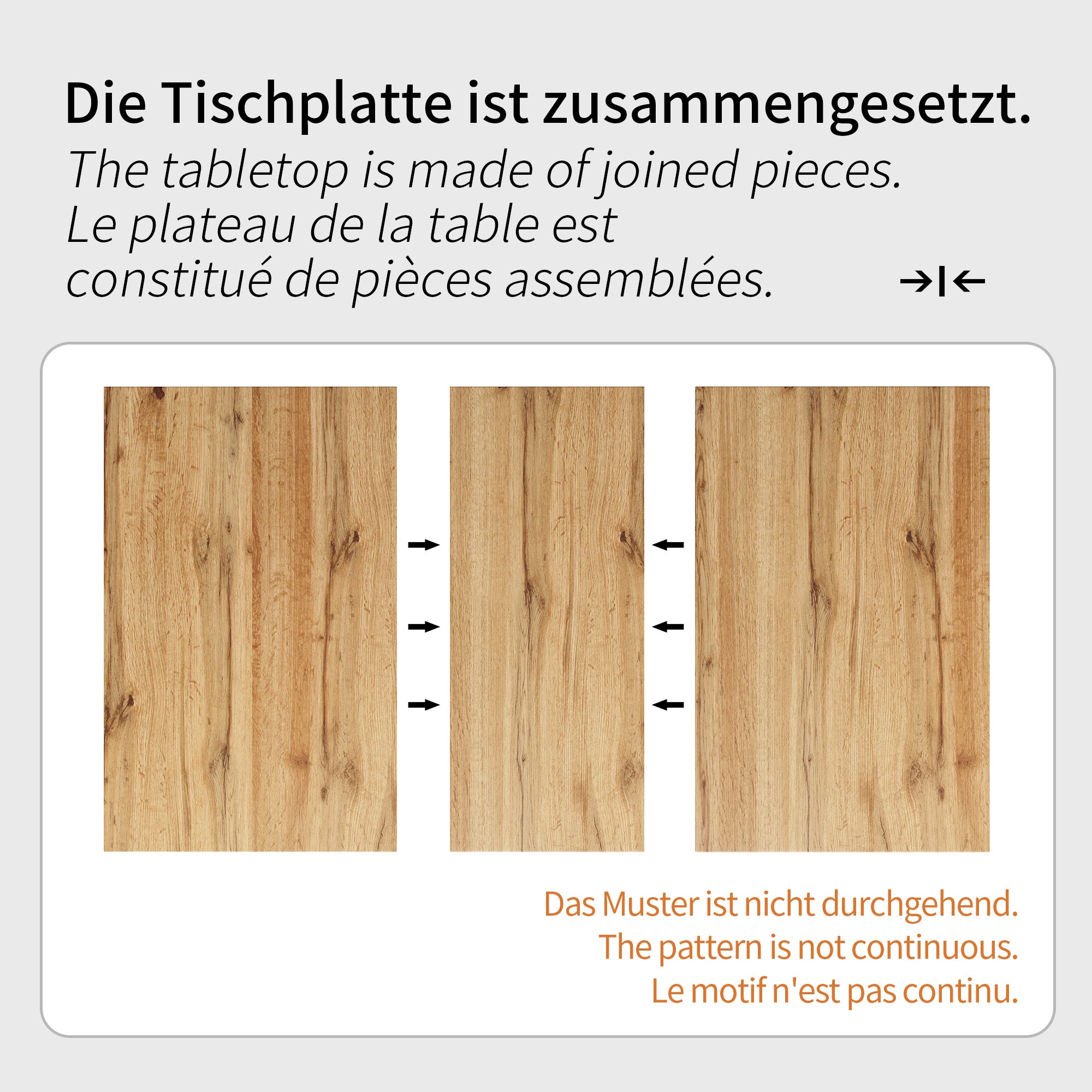 Table à manger extensible 4 à 6 couverts - 118/157 x 70 x 75 cm - Plateau extensible - MDF - Naturel + noir - 3