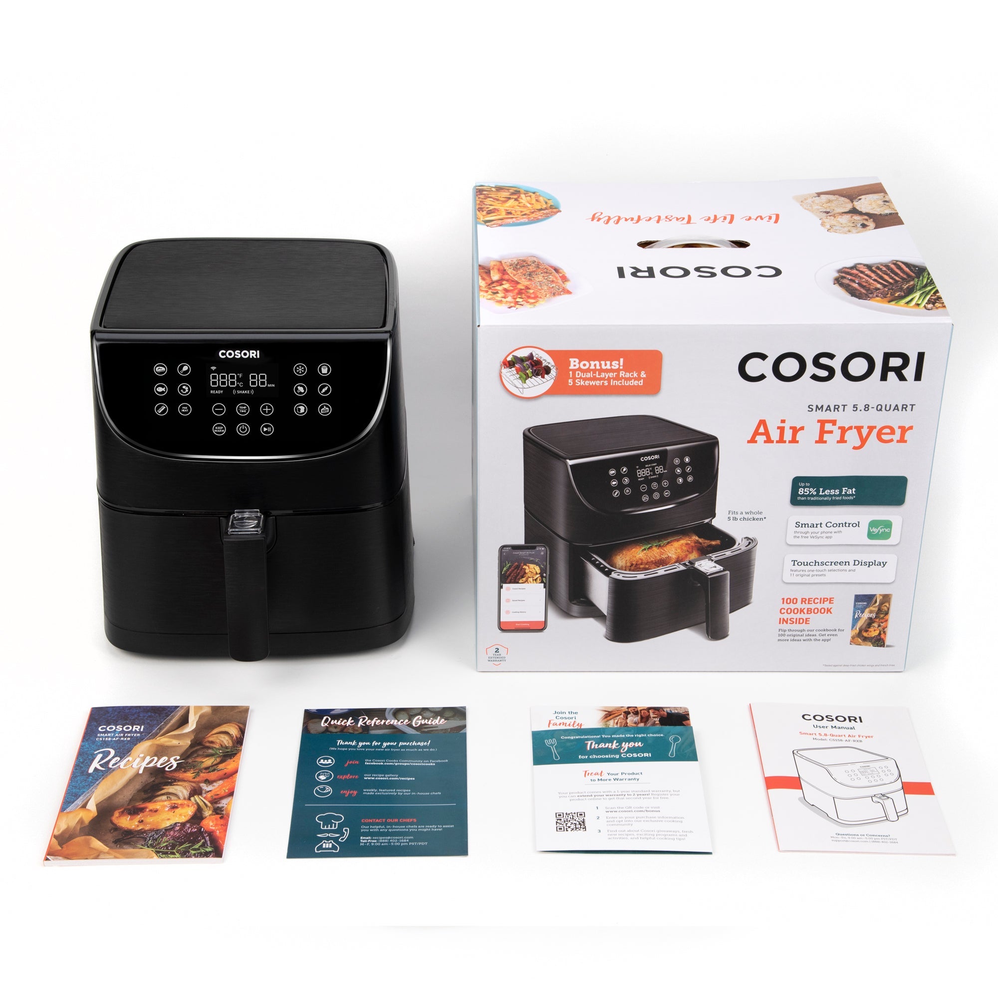 Freidora sin Aceite Cosori Smart Chef Edition Negro - 4