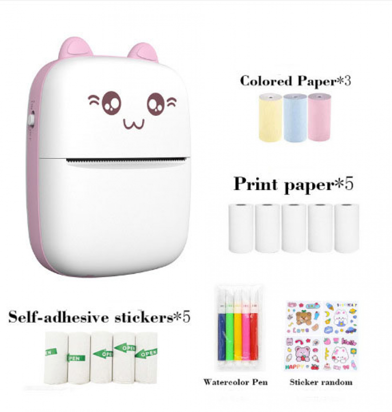 Bluetooth Mini Stampante Mini Stampante Termica Portatile | Bluetooth, Senza Inchiostro | Per Foto, Etichette, Appunti Stampante Termica Bluetooth - Foto 4