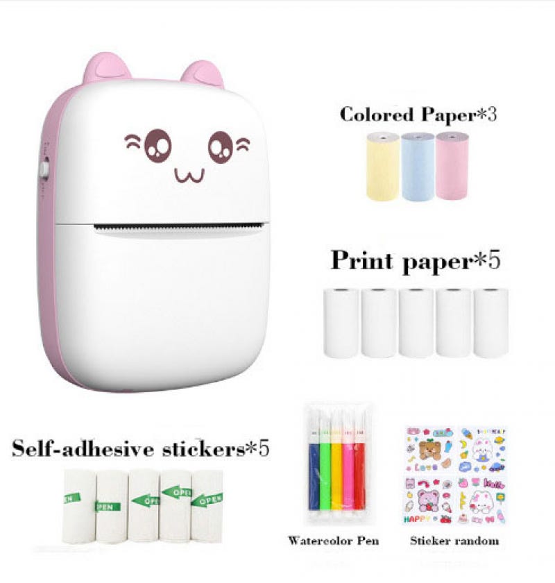 Bluetooth Mini Stampante Mini Stampante Termica Portatile | Bluetooth, Senza Inchiostro | Per Foto, Etichette, Appunti Stampante Termica Bluetooth - Foto 4