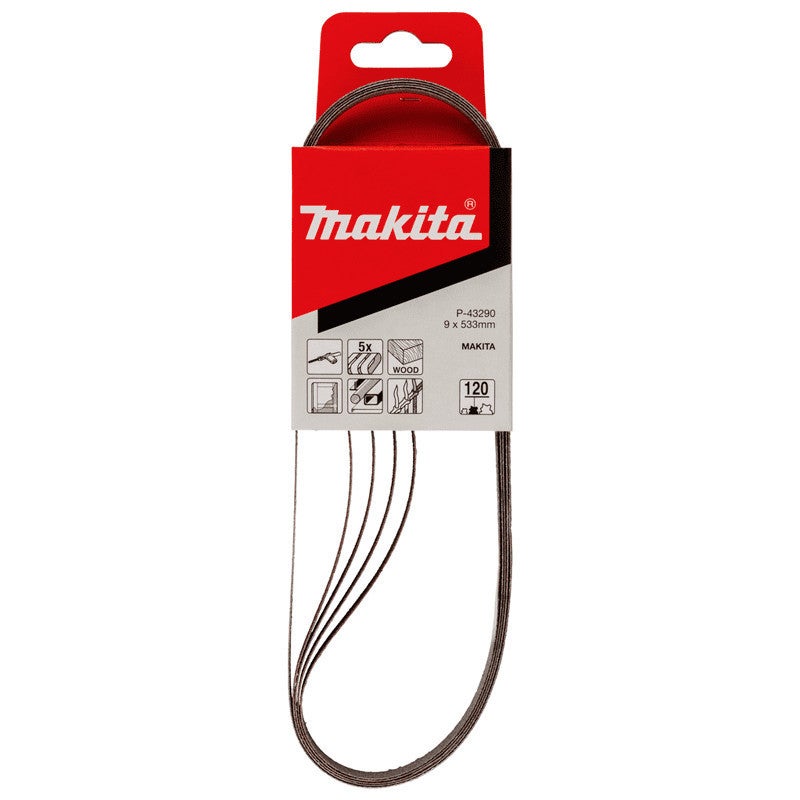 Makita taśma szlifierska 9 mm K120 5 szt. - P-43290