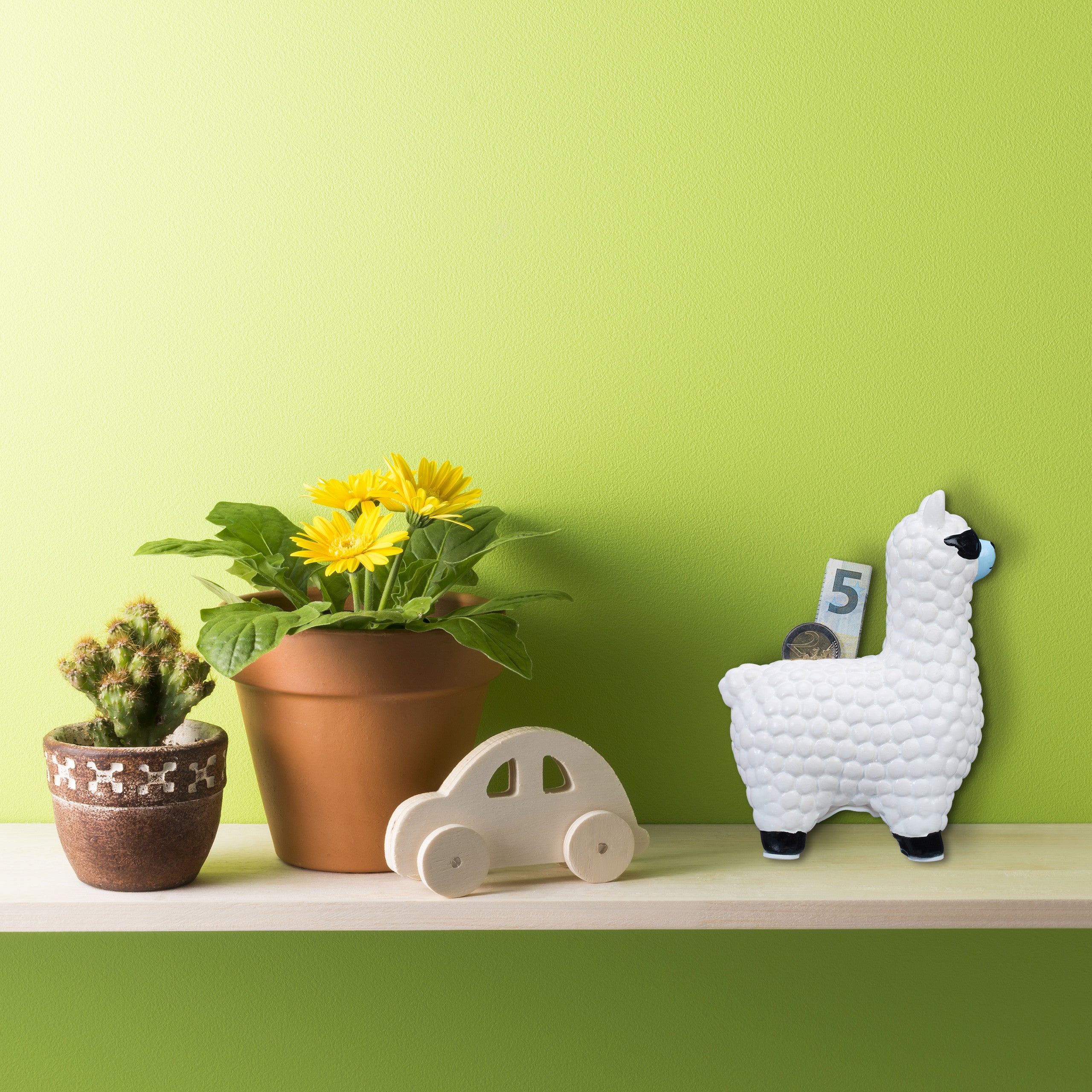 Set da 4 Salvadanai a Forma di Lama, Occhiali da Sole, Contenitori Porta Soldi, Ceramica, 15,5x11x6 cm, Bianchi - 5