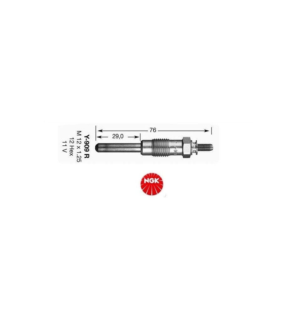 Bougie De Préchauffage NGK 90403 - Pour Moteurs Diesel - Démarrage à Froid Facilité - Pièce D'origine Qualité - 12