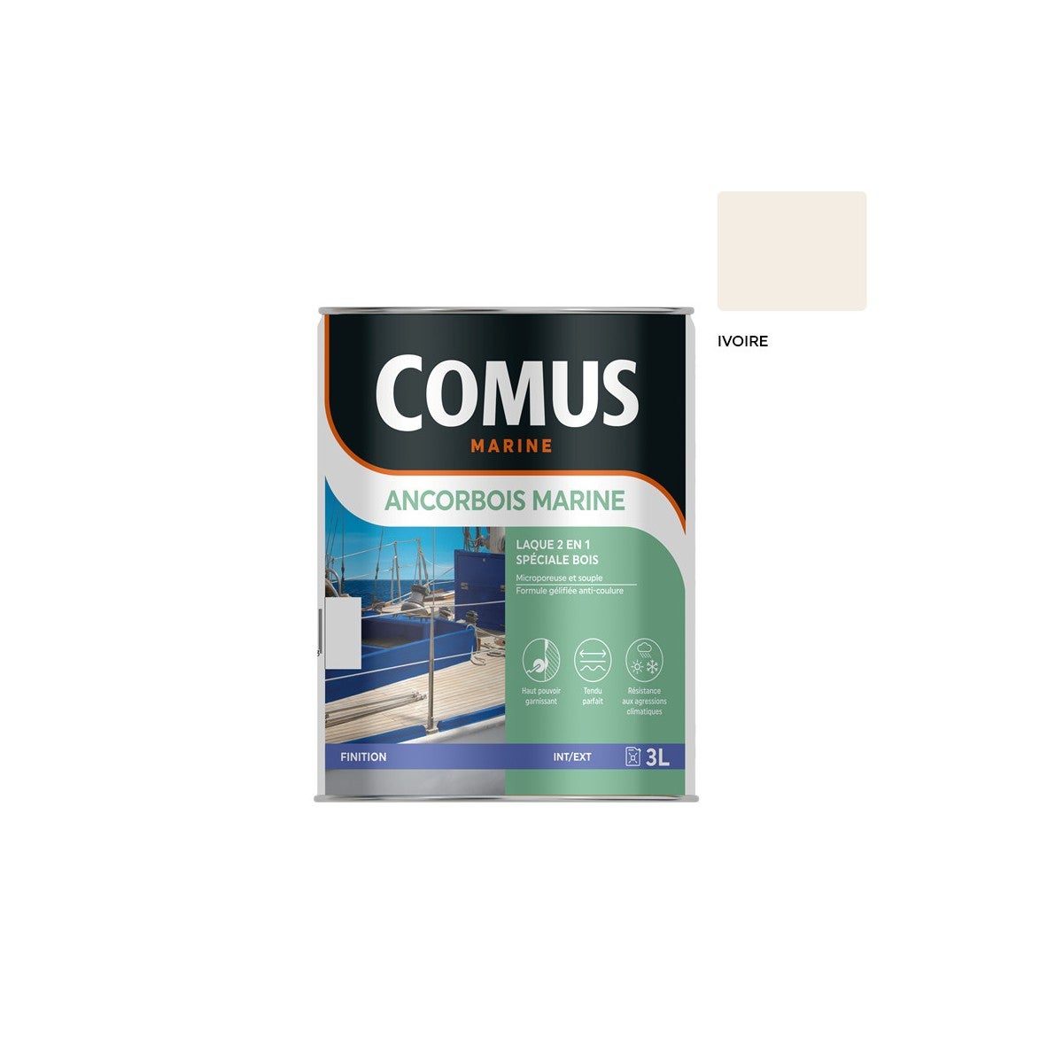 ANCORBOIS Gris Clair RAL 7035 3L - Peinture De Protection Et De Decoration  Microporeuse 2 En 1 Primaire Et Finition Bois 82122547