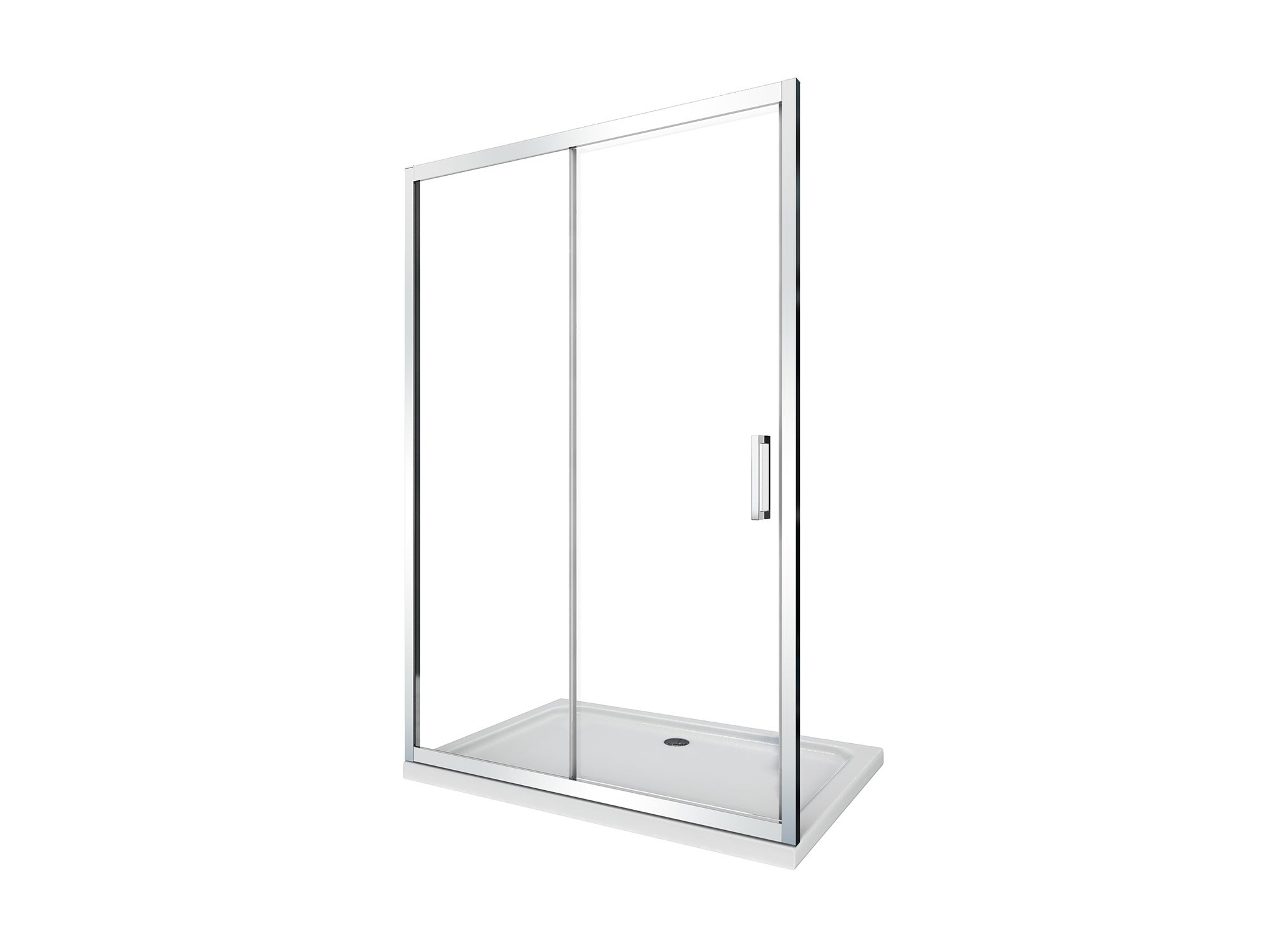 NALA Porta doccia vetro 6 mm per installazione in nicchia Altezza 190 cm installazione reversibile cm 125-130 - 5