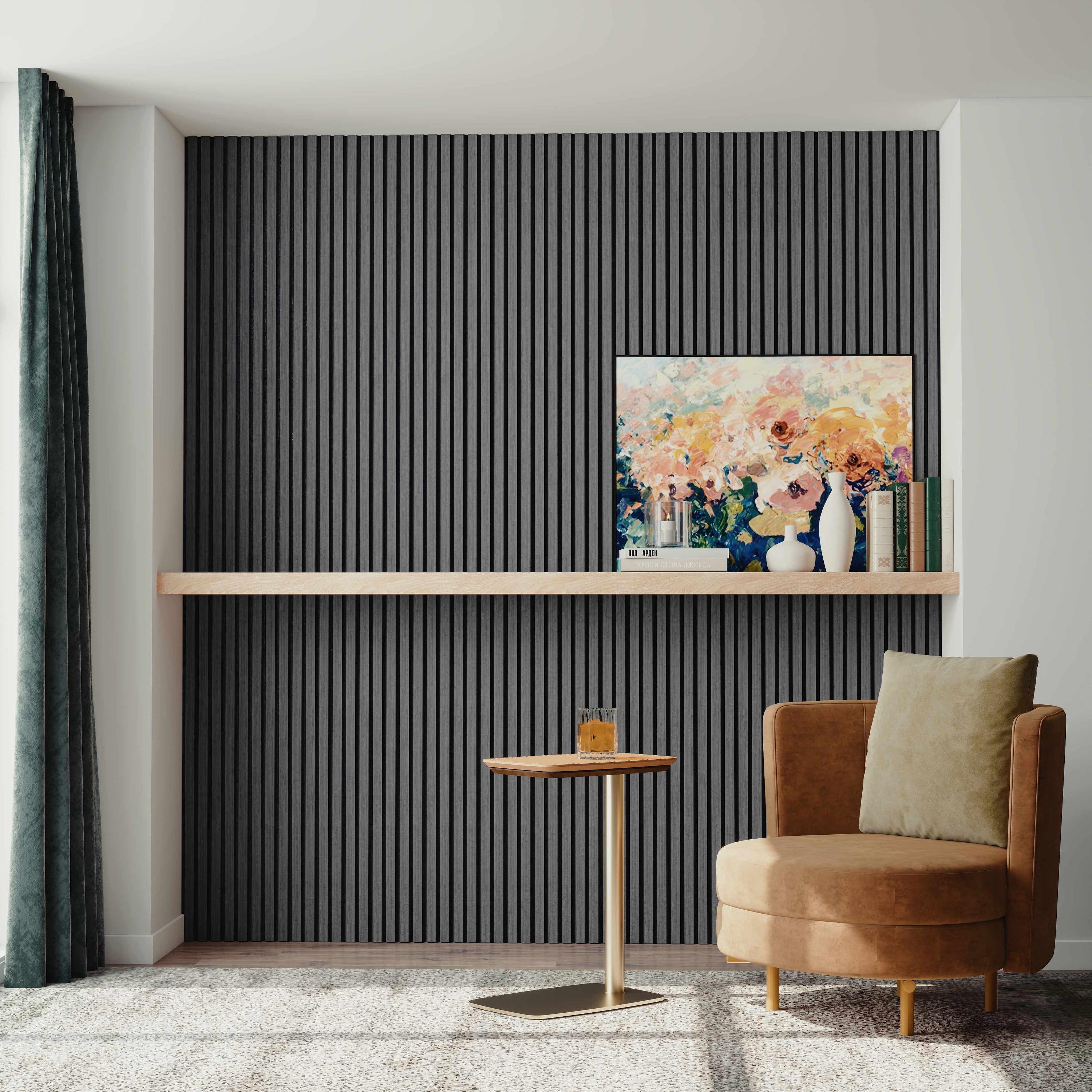 Set di 2 pannelli acustici in legno MDF,L120xL60cm SP21mm, Pannelli ...