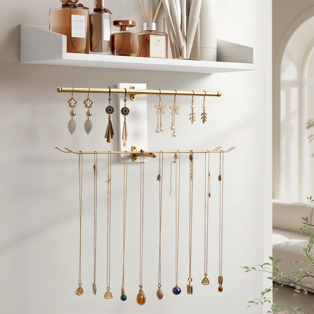 Porte-bijoux mural, organisateur suspendu, gain de place pour bagues/bracelets/boucles d'oreilles - 2