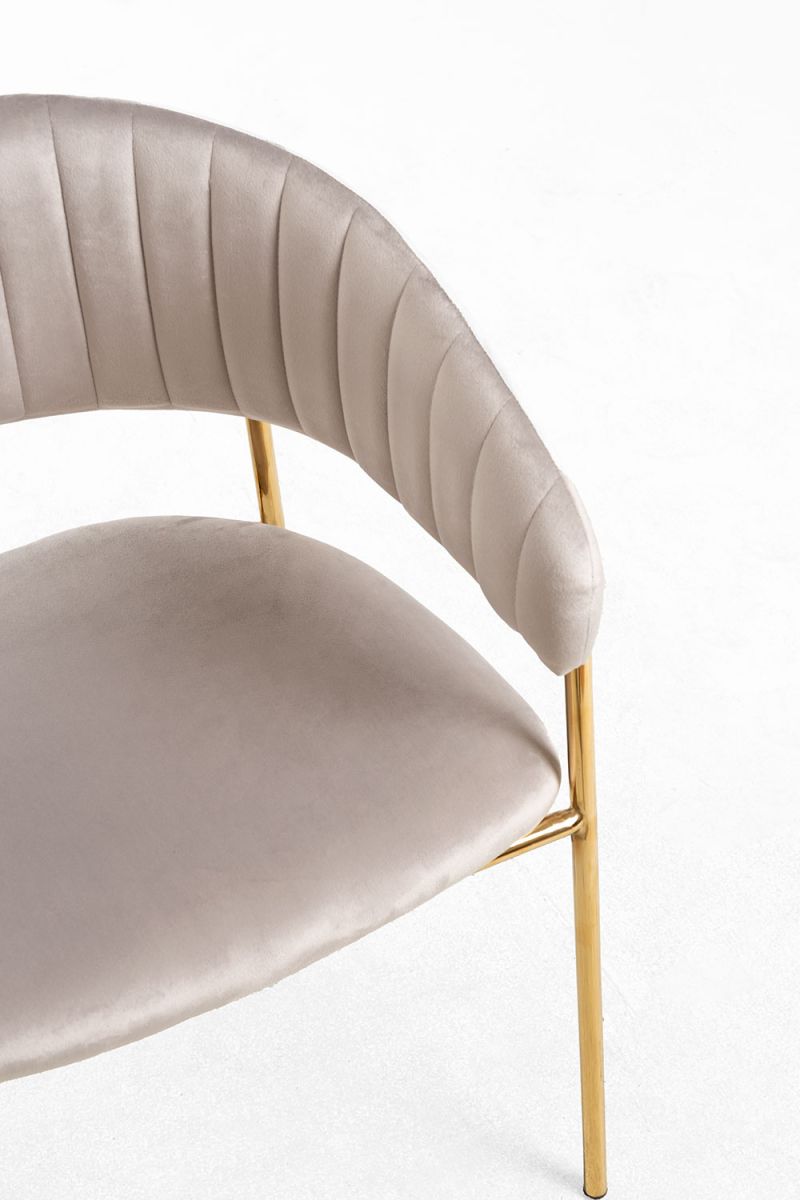 Cadeira Moniel Golden Veludo - Cinza - 9