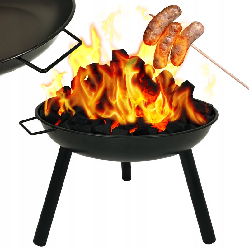 Duże palenisko grill węglowy ognisko kociołek stal BBQ 1006