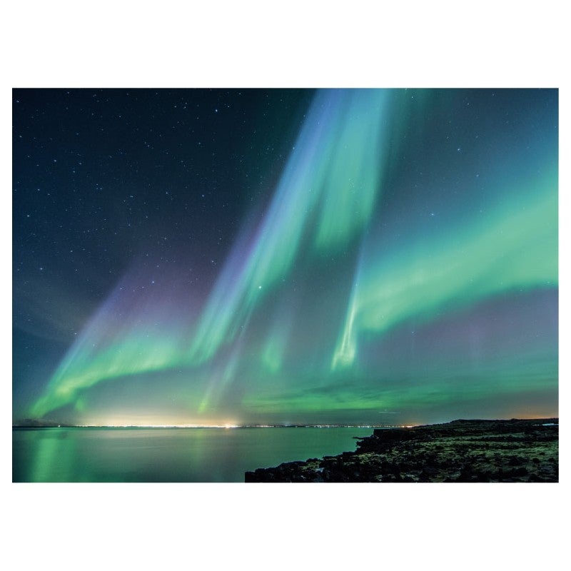 Tableau toile en kit AURORE BORÉALE 180 x 130 cm - Toile textile sans PVC, Made in France par Scenolia - 2