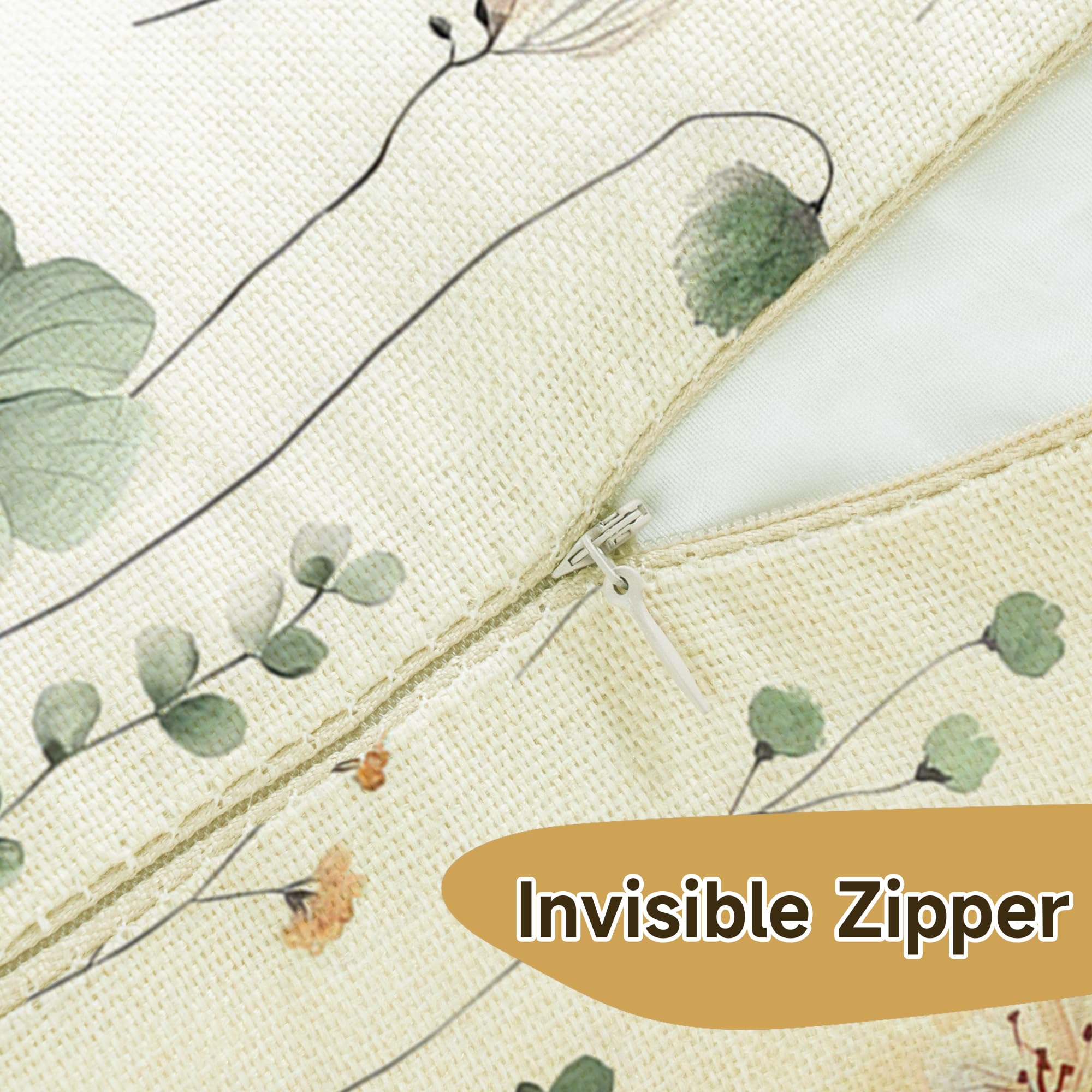 Conjunto de 2 capas de almofada decorativas, estampado floral em aguarela, adequadas para sofás, quartos e salas de estar, 40 x 40 cm - 7