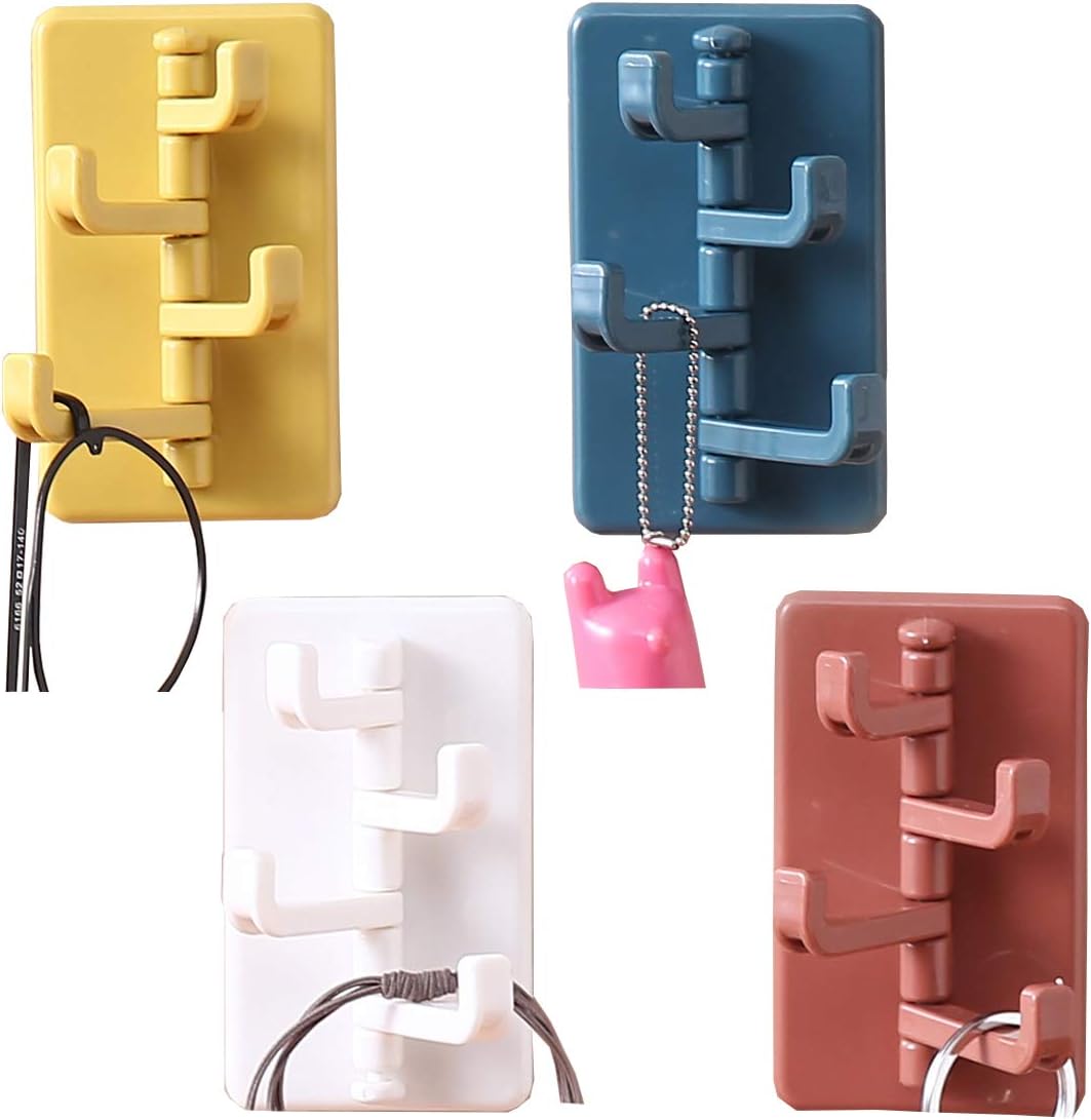 Wielokrotnego użytku, wytrzymały, samoprzylepny hak ścienny, obrotowy haczyk z przyssawką, oszczędzający miejsce w domu, do sypialni, łazienki, kuchn