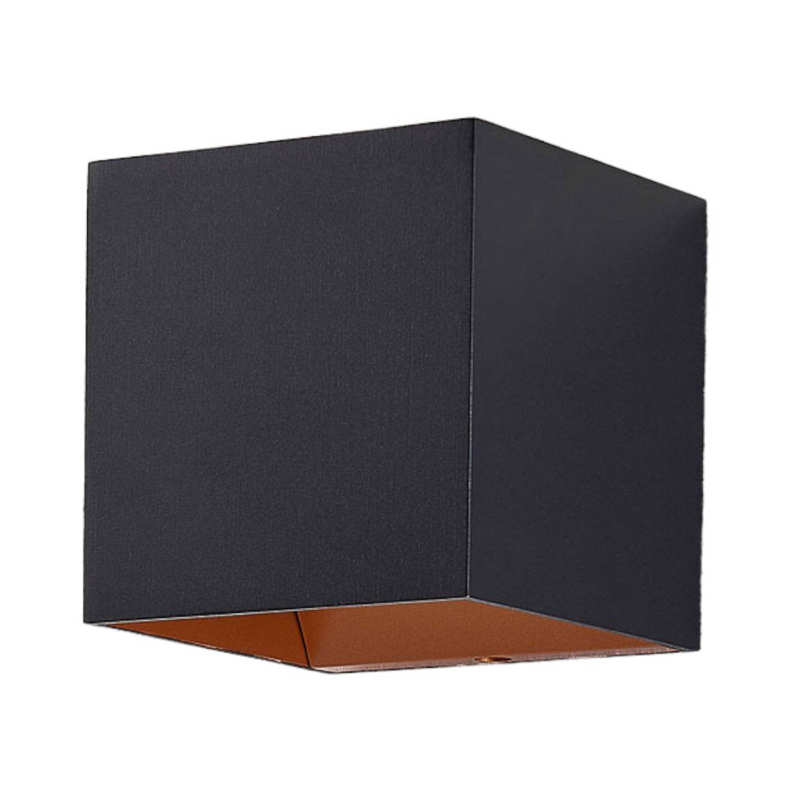 Arcchio Aplique de pared LED Zuzana, angular, negro, 9,7 cm de ancho