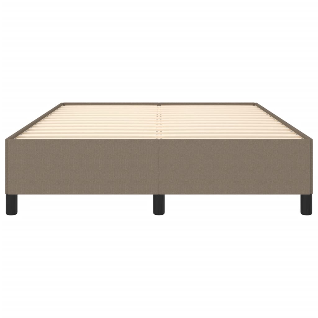 Cadre de lit sans matelas en tissu taupe pour la chambre, 140 × 200 cm - 5