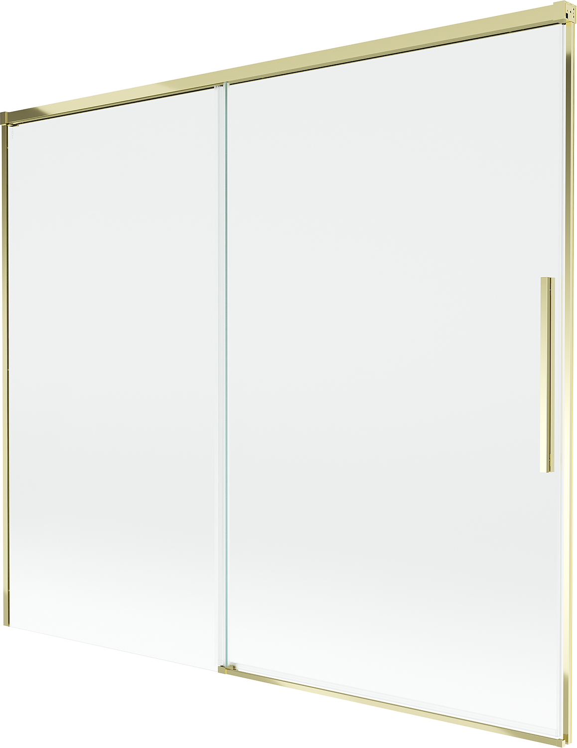 Mexen Rox parawan nawannowy 2-skrzydłowy rozsuwany 180 x 150 cm, transparent, złoty - 8C9-180-001-50-00