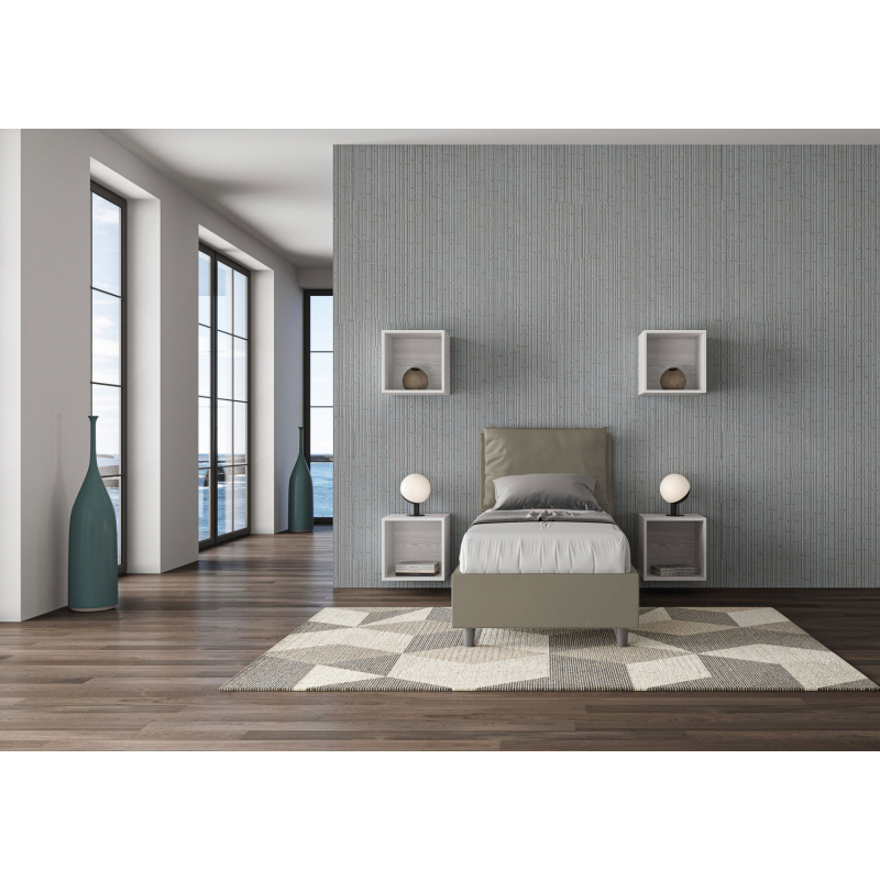 Lit 1 place Antea 80x200 avec sommier cappuccino - 3