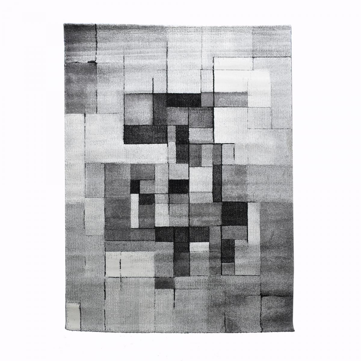 Tapis D'Entrée Gris Moderne 40x60 Cm - Tissé En Polypropylène, Poils Ras | Antidérapant, Facile à Nettoyer - 8