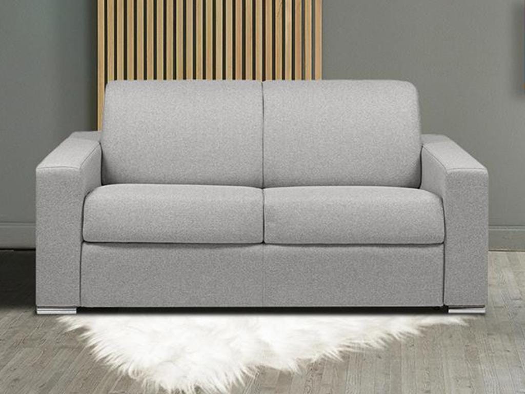 Canap 2 Places Convertible Express En Tissu Gris Couchage Lattes canap-2-places-convertible-express-en-tissu-gris-couchage-lattes