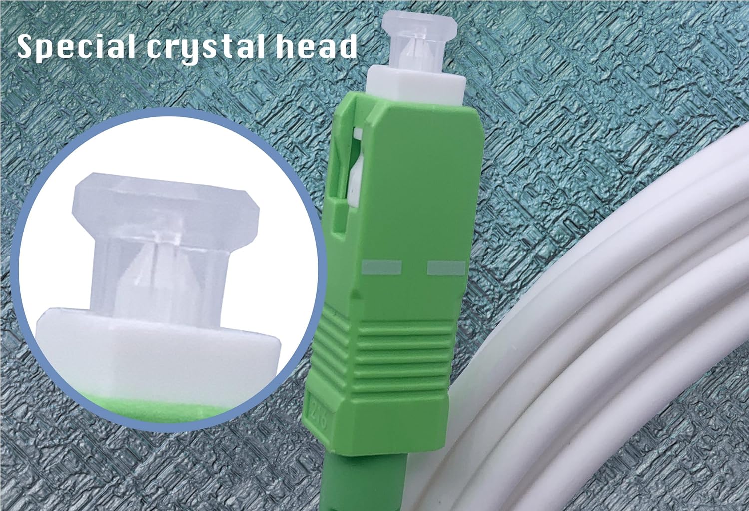 Elfcam – 7 m Câble Fibre Optique Monomode Simplex SC-APC à SC-APC – Blindé – Blanc – Compatible Orange SFR Bouygues - 3