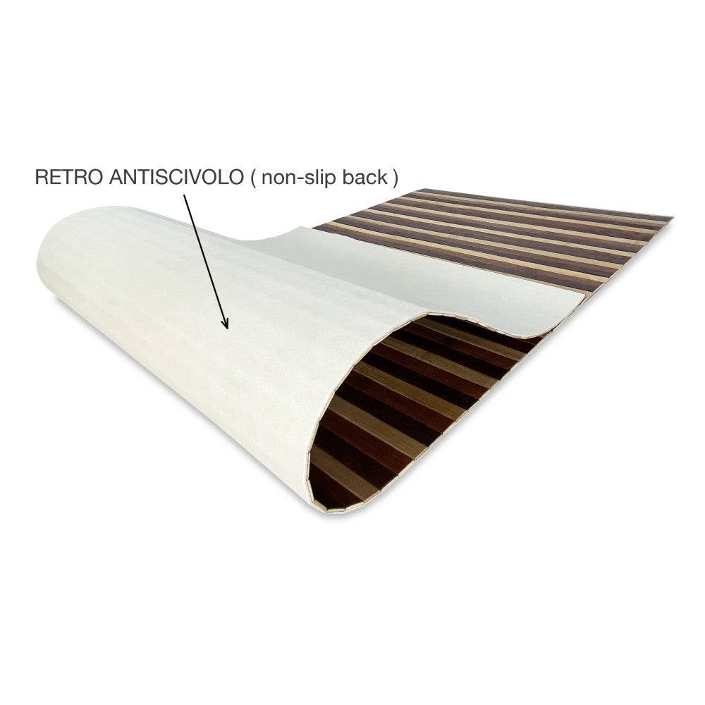 TAPIS de CUISINE WOODY en BOIS de BAMBOU OMBRAGÉE faire dorer sur toutes les tailles Cm. 50x100 - 3