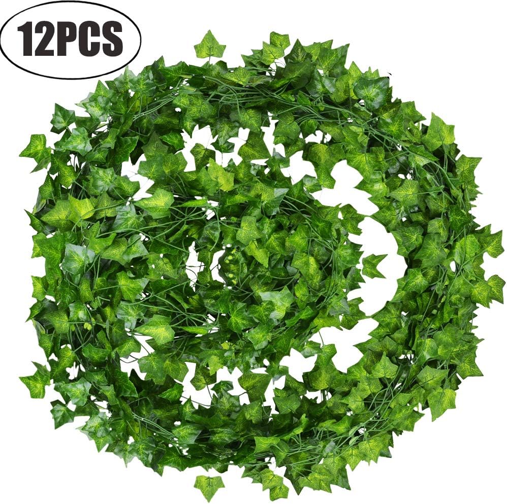 Lierre Artificiel Lierre Suspendu Guirlande 12 Pièces Artificielle Lierre Guirlande 84 Ft Lierre Artificiel Mariage pour Bureau, Cuisine, Jardin - 2