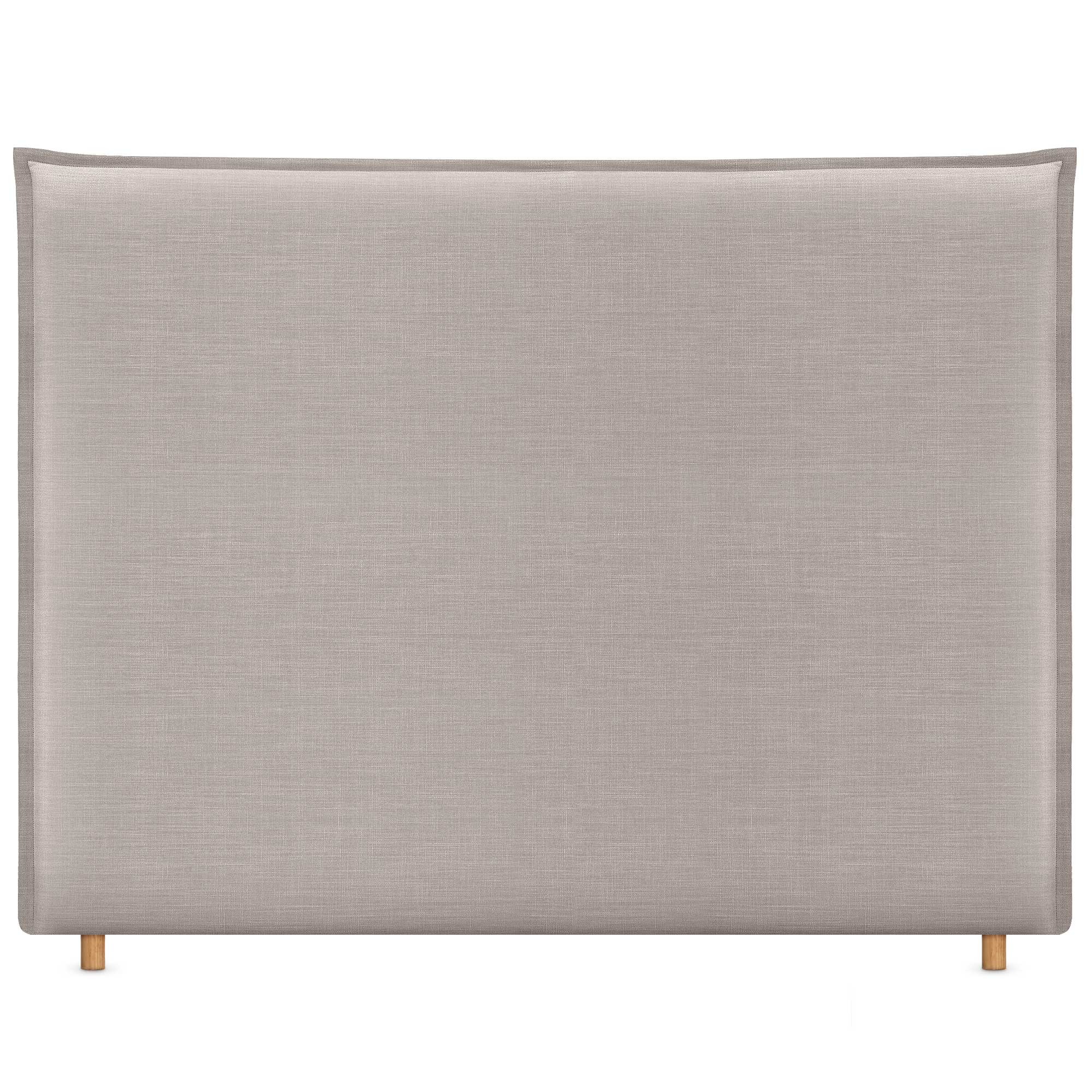 DHOME Cabecero de Lino Natural Liso con Ribete Hasta el Suelo 145x120cm Camas 135/140 - Beige - 3