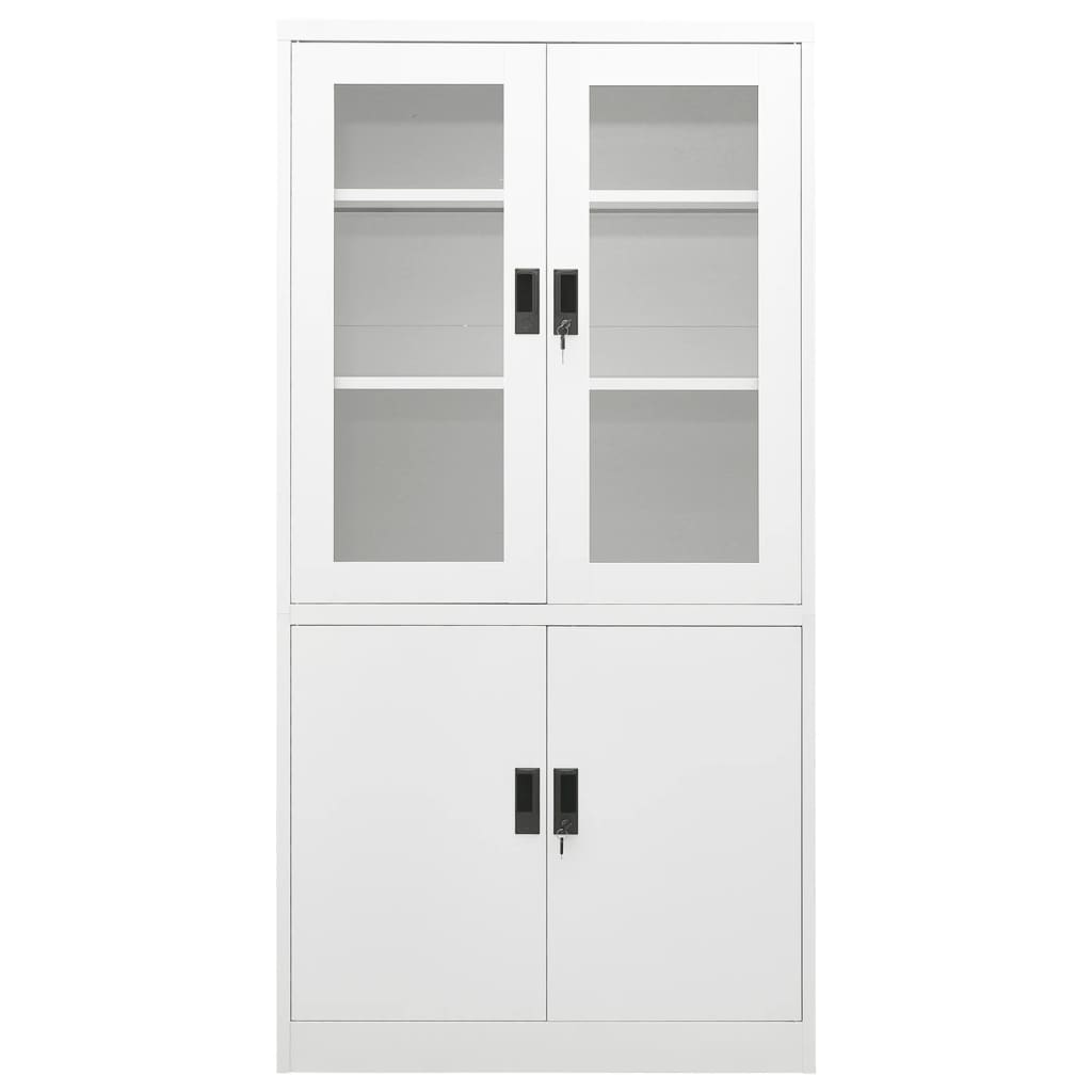 Armadio Ufficio CIADAZ In Legno Multistrato 60x32x190 Cm - Bianco, Per Archivio E Collezioni - Foto 9