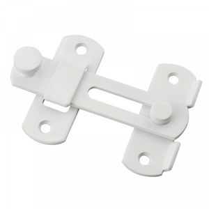 Chiavistello Per Cancello Scorrevole In Acciaio Inox 304 - Con Foro Per Lucchetto, Lunghezza 196 Mm | Bianco