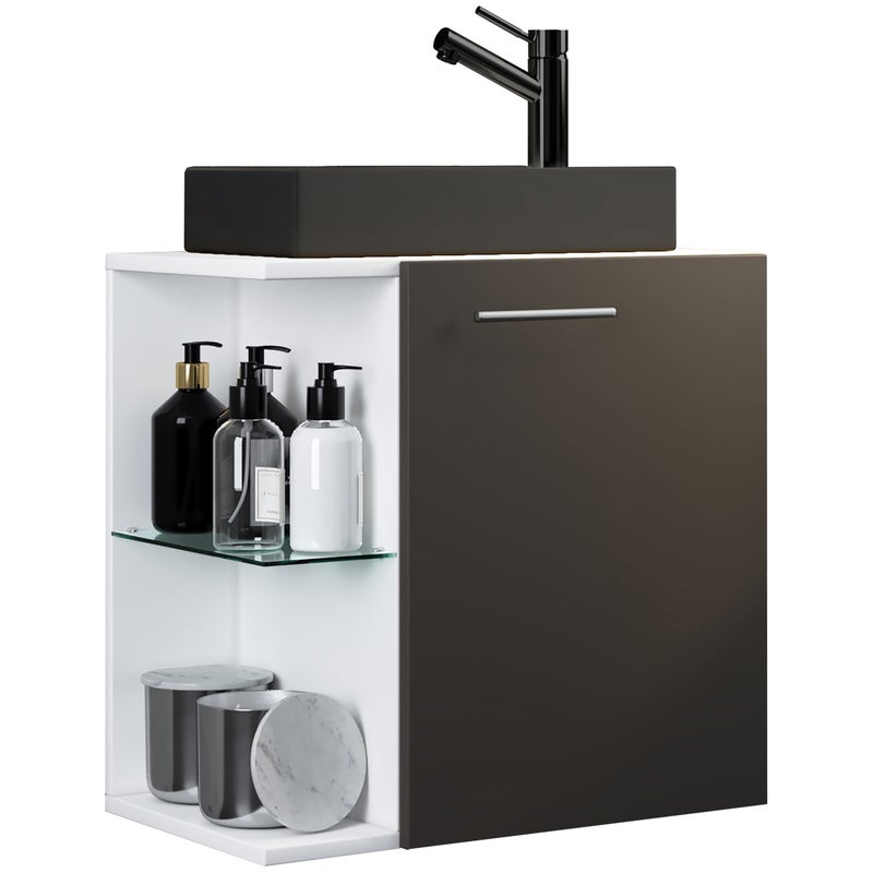 VCM umywalka do mebli łazienkowych Hausa Antracyt H. 63 x B. 52 x T. 34 cm