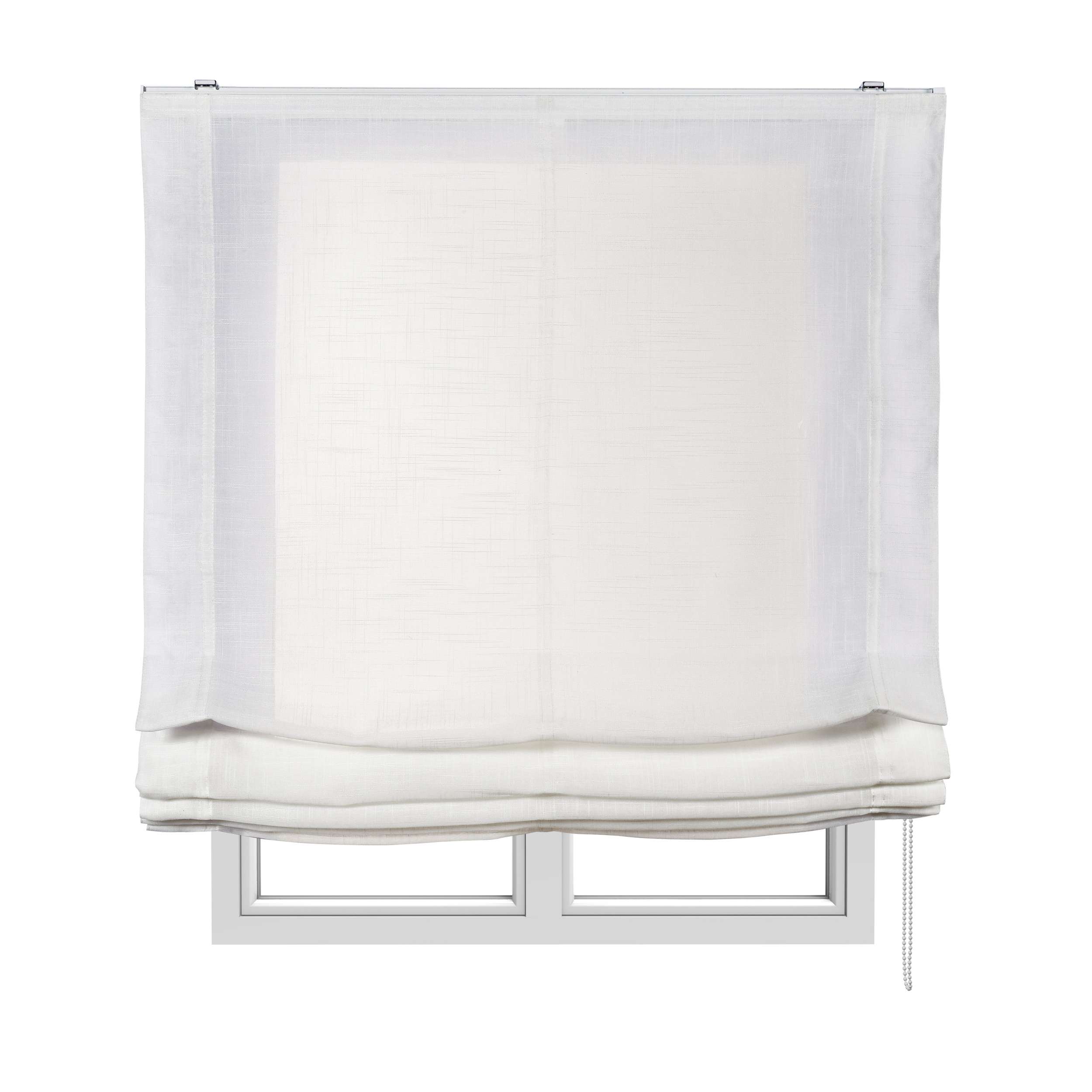 Estor plegable sin varillas, estor paqueto traslúcido para ventanas y puertas blanco, 120 x 250 cm