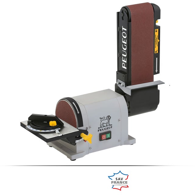 Combiné Ponceur 450W - Disque Ø150mm, Bande 915x100mm - Guide d’Angle, Bras Inclinable
