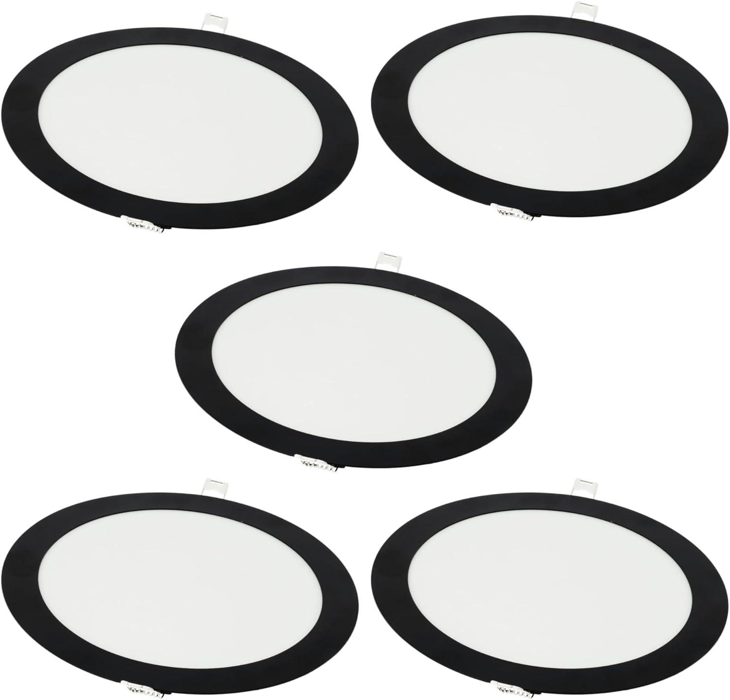 Opakowanie x5 Downlight led 18w Neutral White 4200k okrągła wpuszczana czarna ramka