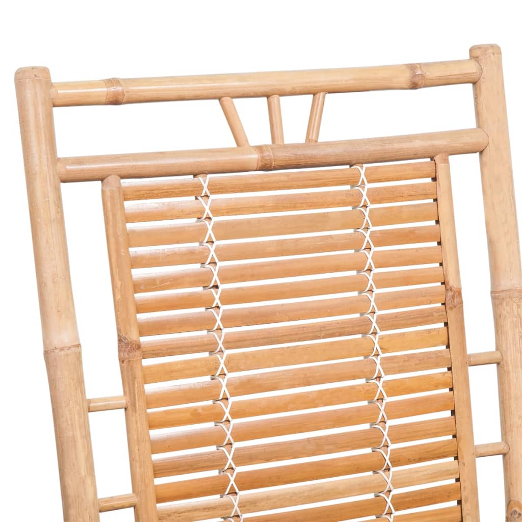 Chaise à bascule avec coussin | Rocking chair | Fauteuil à bascule | Fauteuil de relaxation Bambou980292 - 4
