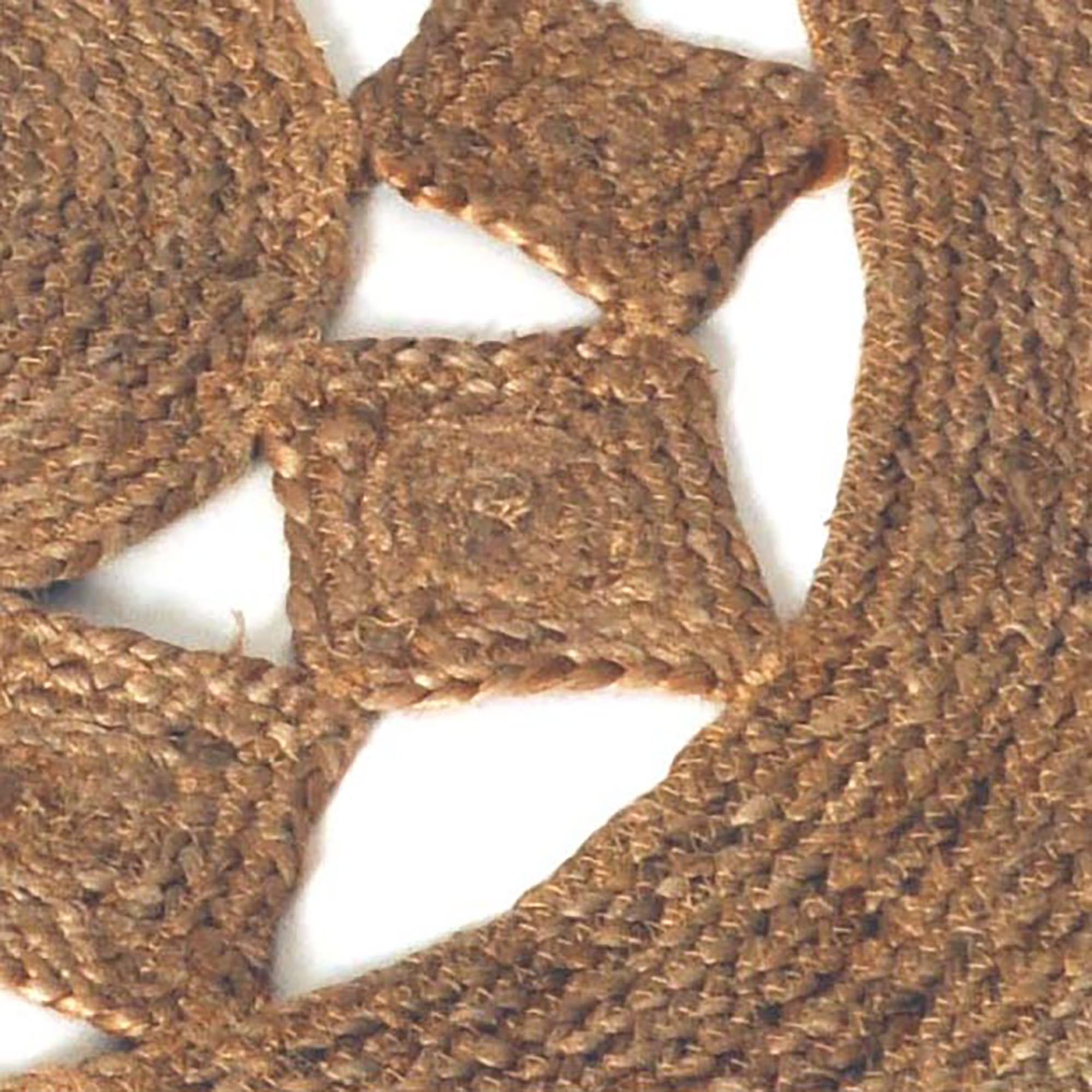 Tapis Rond ajouré en Jute Naturel, 120 cm, Dylrev - 4