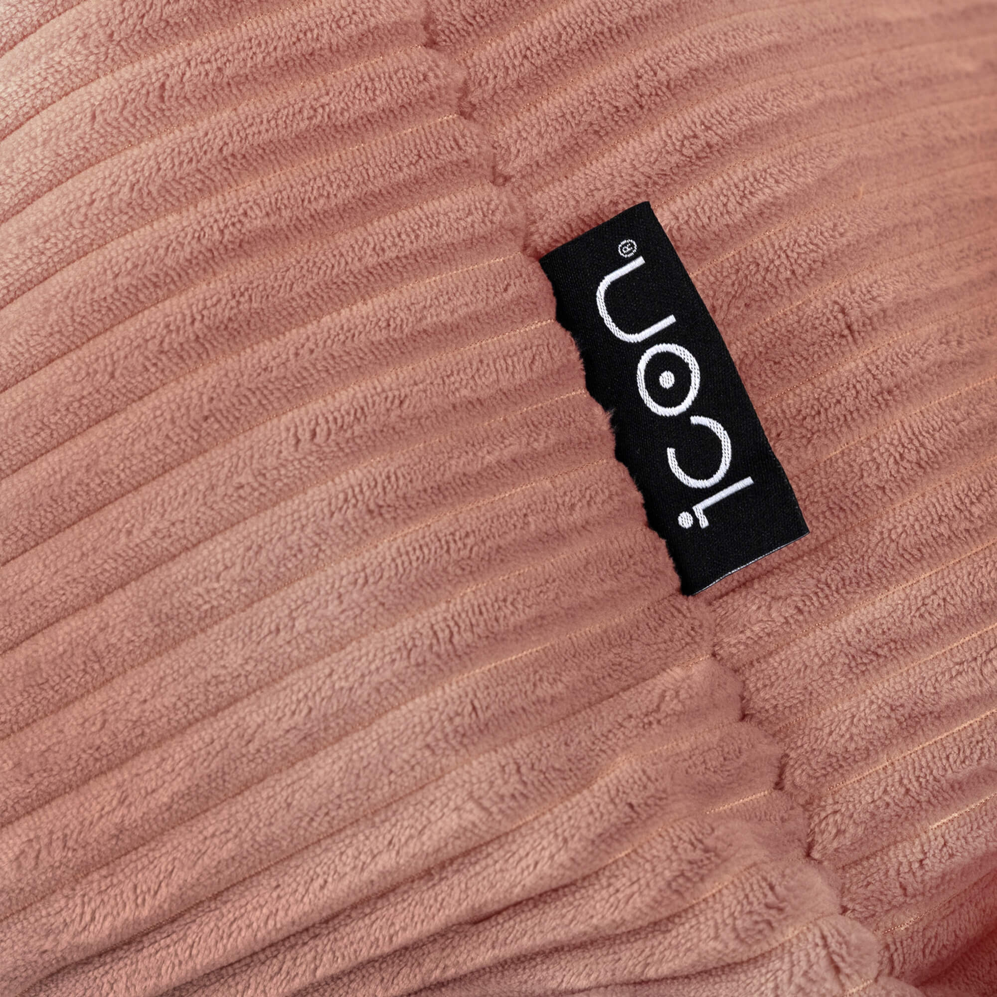 Pouf poire enfant à dossier haut Icon velours côtelé rose aube, 65x65cm Oeko-Tex® - 6