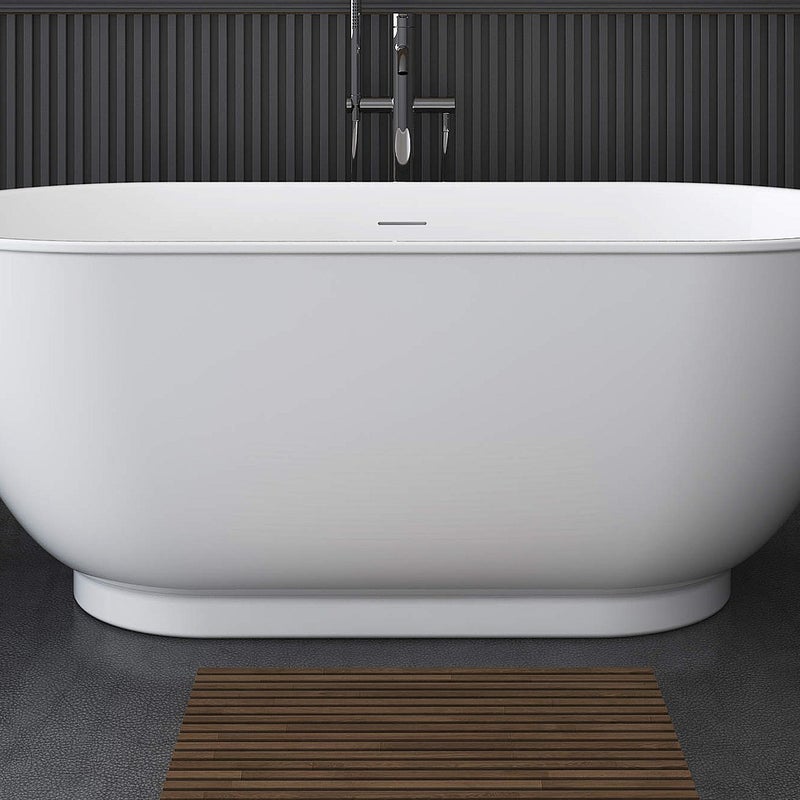 Wanna wolnostojąca owalna - 210 L - 150 x 74 x 57 cm - biała - akrylowa - MOBULA