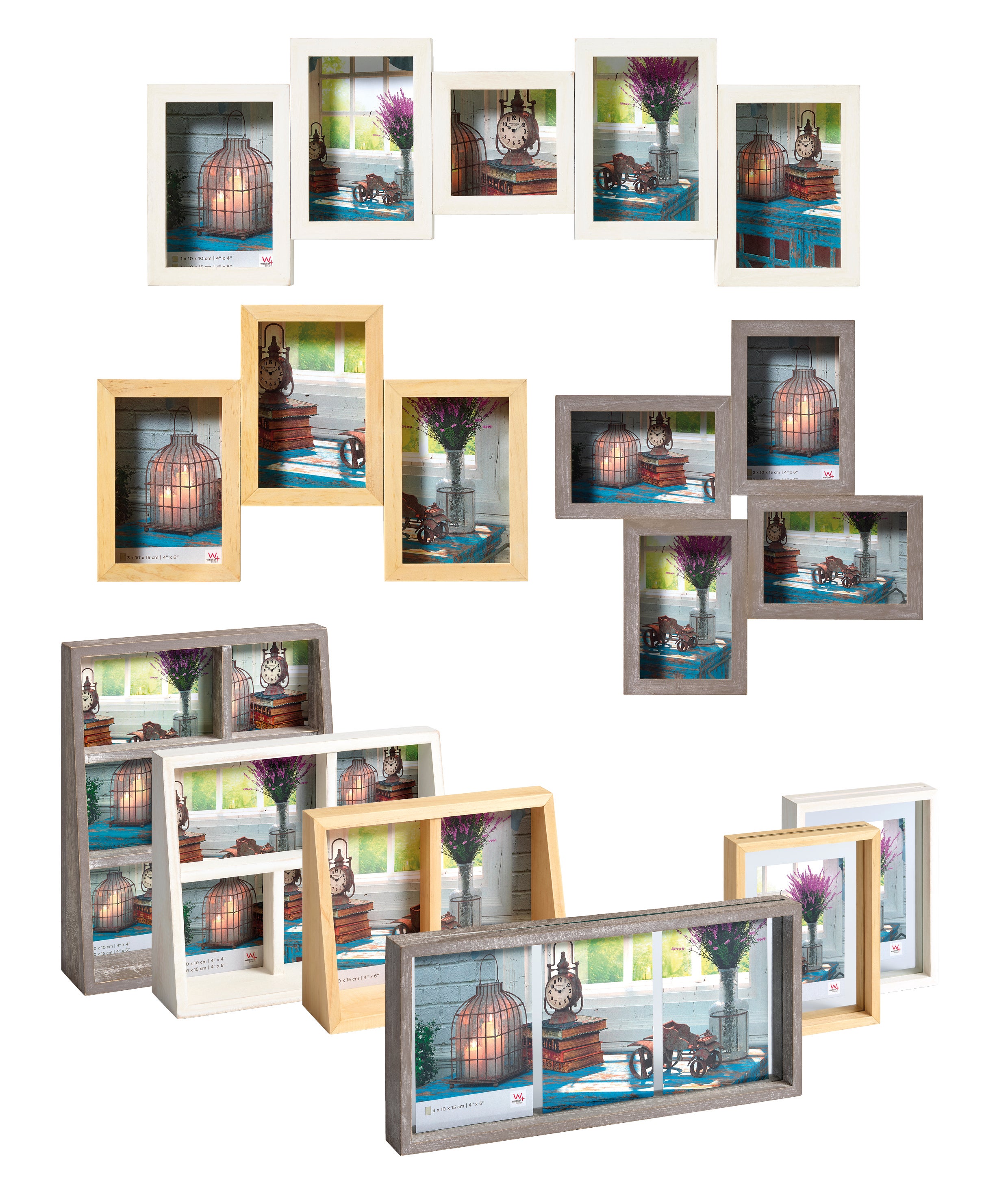 Rustic Galerier, 2X10X15 et 2X10x10 cm, naturel - 2