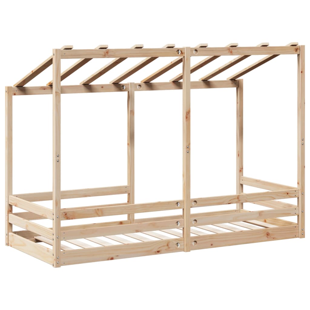 Lit pour enfants avec toit 75x190 cm bois massif de pin - 6